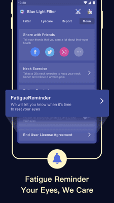 Capture d'écran de l'application Blue Light Filter - night mode - #4