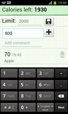 Capture d'écran de l'application calorie counter - #5