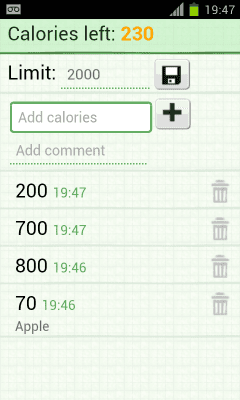 Capture d'écran de l'application calorie counter - #6