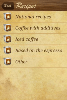 Capture d'écran de l'application Coffee Recipes - #3