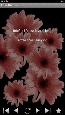 Capture d'écran de l'application Citations d'amour de Droid27 - #3