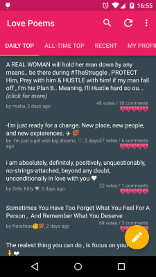 Capture d'écran de l'application Love Poems - #4
