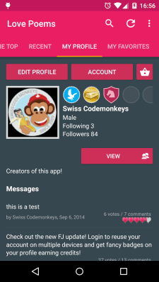 Capture d'écran de l'application Love Poems - #6