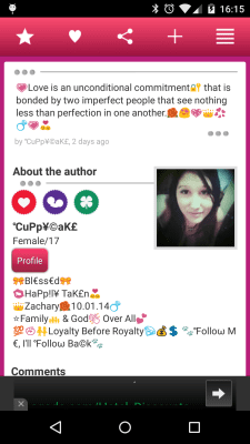 Capture d'écran de l'application AppTornado Love Quotes - #4