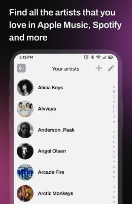 Capture d'écran de l'application Songkick Concerts - #2