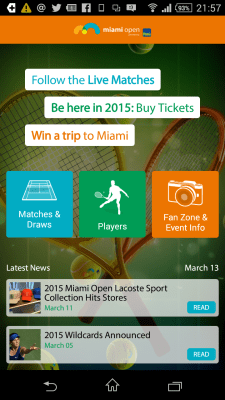 Capture d'écran de l'application Miami Open - #1