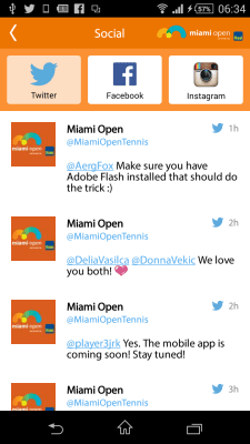 Capture d'écran de l'application Miami Open - #3