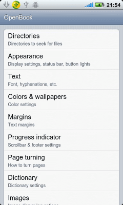 Capture d'écran de l'application Open Book Reader - #8