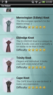 Capture d'écran de l'application Faire une cravate platine - #4