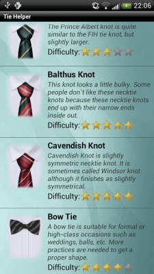 Capture d'écran de l'application Faire une cravate platine - #7