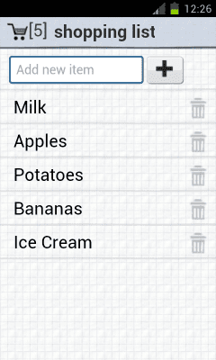 Capture d'écran de l'application Adcoms shopping list - #2