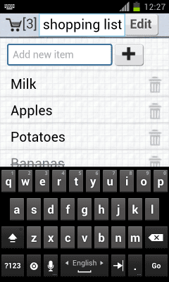 Capture d'écran de l'application Adcoms shopping list - #4