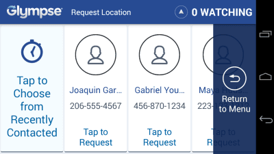 Capture d'écran de l'application Glympse for Auto - Share GPS - #5