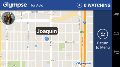 Capture d'écran de l'application Glympse for Auto - Share GPS - #8