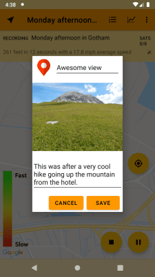 Capture d'écran de l'application Open GPS Tracker - #2