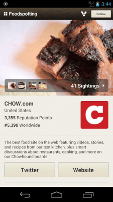 Capture d'écran de l'application Foodspotting - #7