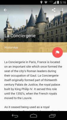 Capture d'écran de l'application Field Trip - #3