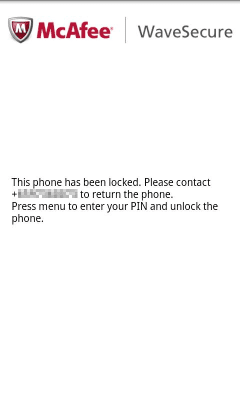 Capture d'écran de l'application McAfee WaveSecure (Trial) - #4