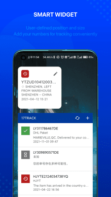 Capture d'écran de l'application Suivi universel des colis par 17TRACK - #5