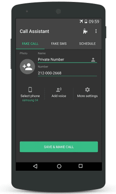 Capture d'écran de l'application Fake Call & SMS - #3