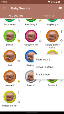 Capture d'écran de l'application Sons de bébés - #2