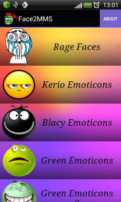 Capture d'écran de l'application Face 2 MMS - #1