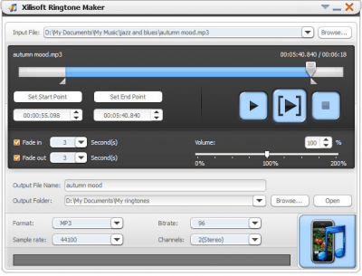 Capture d'écran de l'application Xilisoft Ringtone Maker - #1