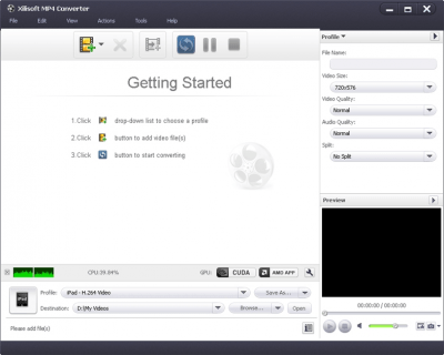 Capture d'écran de l'application Xilisoft MP4 Converter - #1