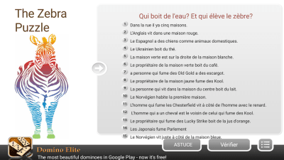 Capture d'écran de l'application L'énigme d'Einstein - #3