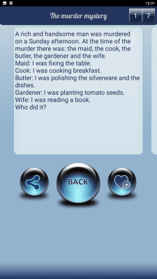 Capture d'écran de l'application Énigmes, la logique - #3