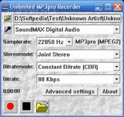 Capture d'écran de l'application Unlimited MP3pro Recorder - #1