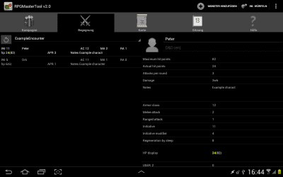 Capture d'écran de l'application RPG Master Tool Lite - #9