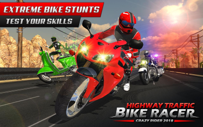 Capture d'écran de l'application Highway Rider Bike Racing: Crazy Bike Traffic Race - #3