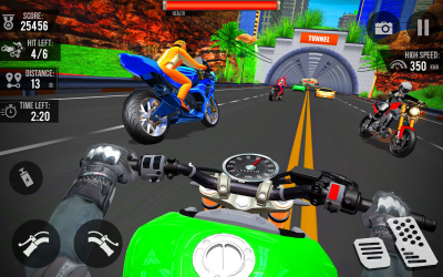Capture d'écran de l'application Highway Rider Bike Racing: Crazy Bike Traffic Race - #4
