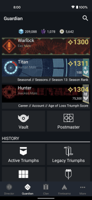 Capture d'écran de l'application Destiny 2 Companion - #5