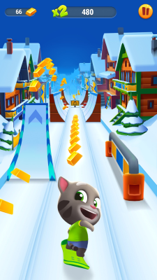 Capture d'écran de l'application Talking Tom: Course à l'or - #1