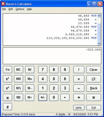 Capture d'écran de l'application KarenWare Calculator - #1