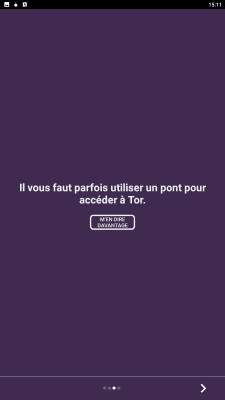 Capture d'écran de l'application Orbot : Tor pour Android - #3
