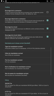 Capture d'écran de l'application Orbot : Tor pour Android - #7