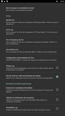 Capture d'écran de l'application Orbot : Tor pour Android - #8