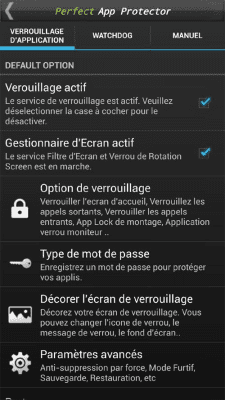 Capture d'écran de l'application Perfect App Lock (frança) - #4
