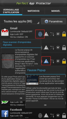 Capture d'écran de l'application Perfect App Lock (frança) - #6