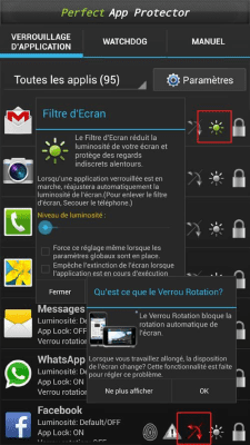 Capture d'écran de l'application Perfect App Lock (frança) - #7