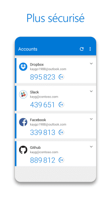 Capture d'écran de l'application Microsoft Authenticator - #3