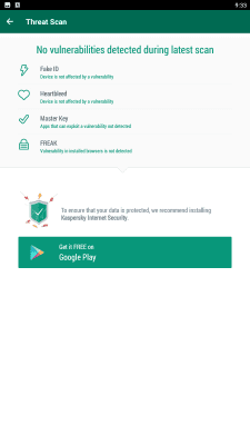 Capture d'écran de l'application Kaspersky Threat Scan - #3
