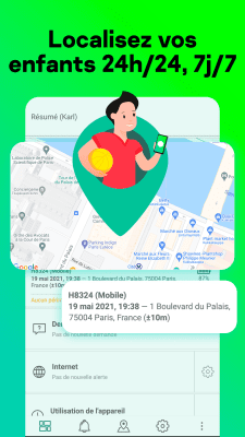 Capture d'écran de l'application Kaspersky SafeKids avec GPS - #1