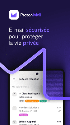 Capture d'écran de l'application ProtonMail - Encrypted Email - #1