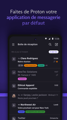 Capture d'écran de l'application ProtonMail - Encrypted Email - #4