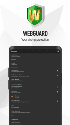 Capture d'écran de l'application WebGuard - #1