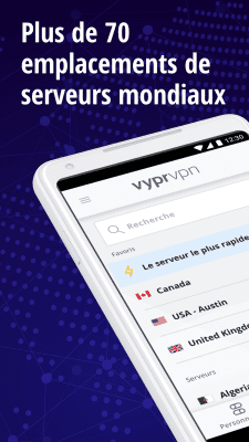 Capture d'écran de l'application VyprVPN pour Android - #3